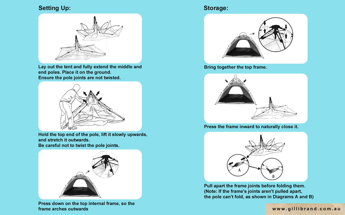 Barw 4 Persons instant beach/camping 2 in 1 Tent
