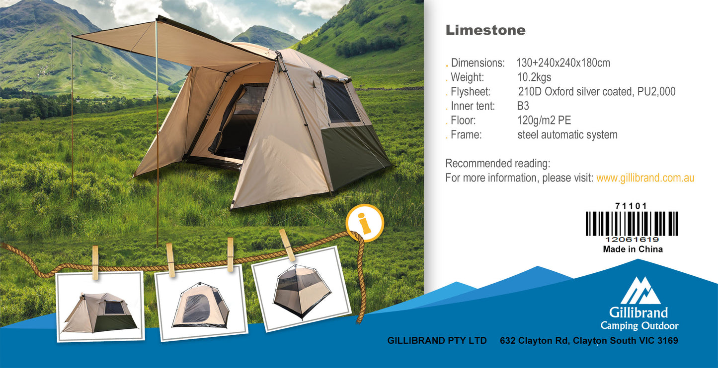 Limestone 5-6 Persons instant Tent