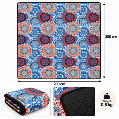 Ocean Mosaic Large Picnic Mat 200cm x 200cm