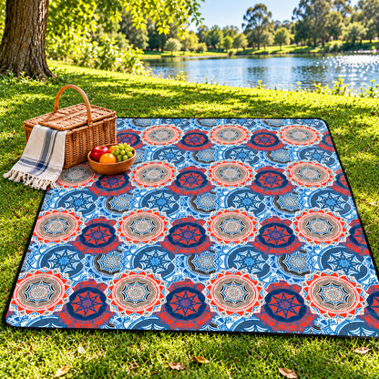Ocean Mosaic Large Picnic Mat 200cm x 200cm