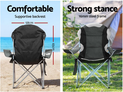 Set of 2 Essentials Comfort Camping Chairs