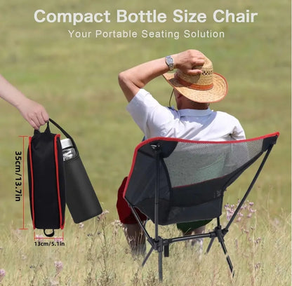 2 Lightweight portable camping chairs bundle