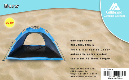 Barw 4 Persons instant beach/camping 2 in 1 Tent