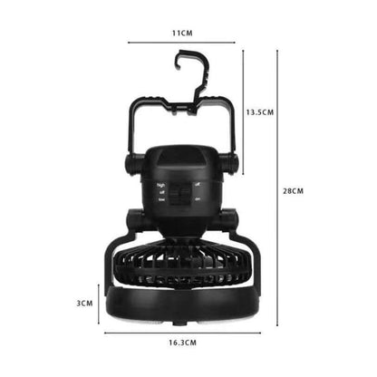 2 in 1 LED Light & Fan | Hook & Stand Mount