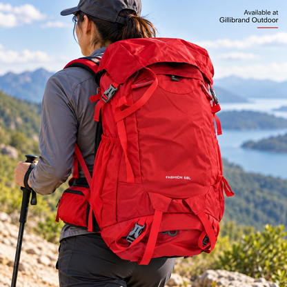 BUBUMI 68L Hiking Backpack with Rain Cover – Outdoor Travel Pack