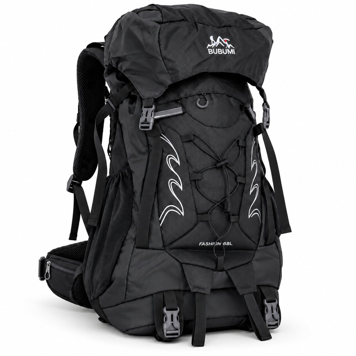 BUBUMI 68L Hiking Backpack with Rain Cover – Lightweight Camping & Travel Rucksack