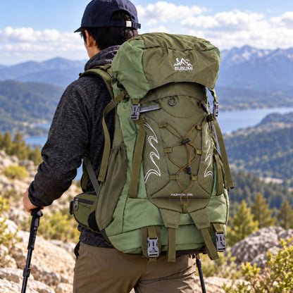 BUBUMI 68L Hiking Backpack with Rain Cover – Lightweight Camping & Travel Rucksack