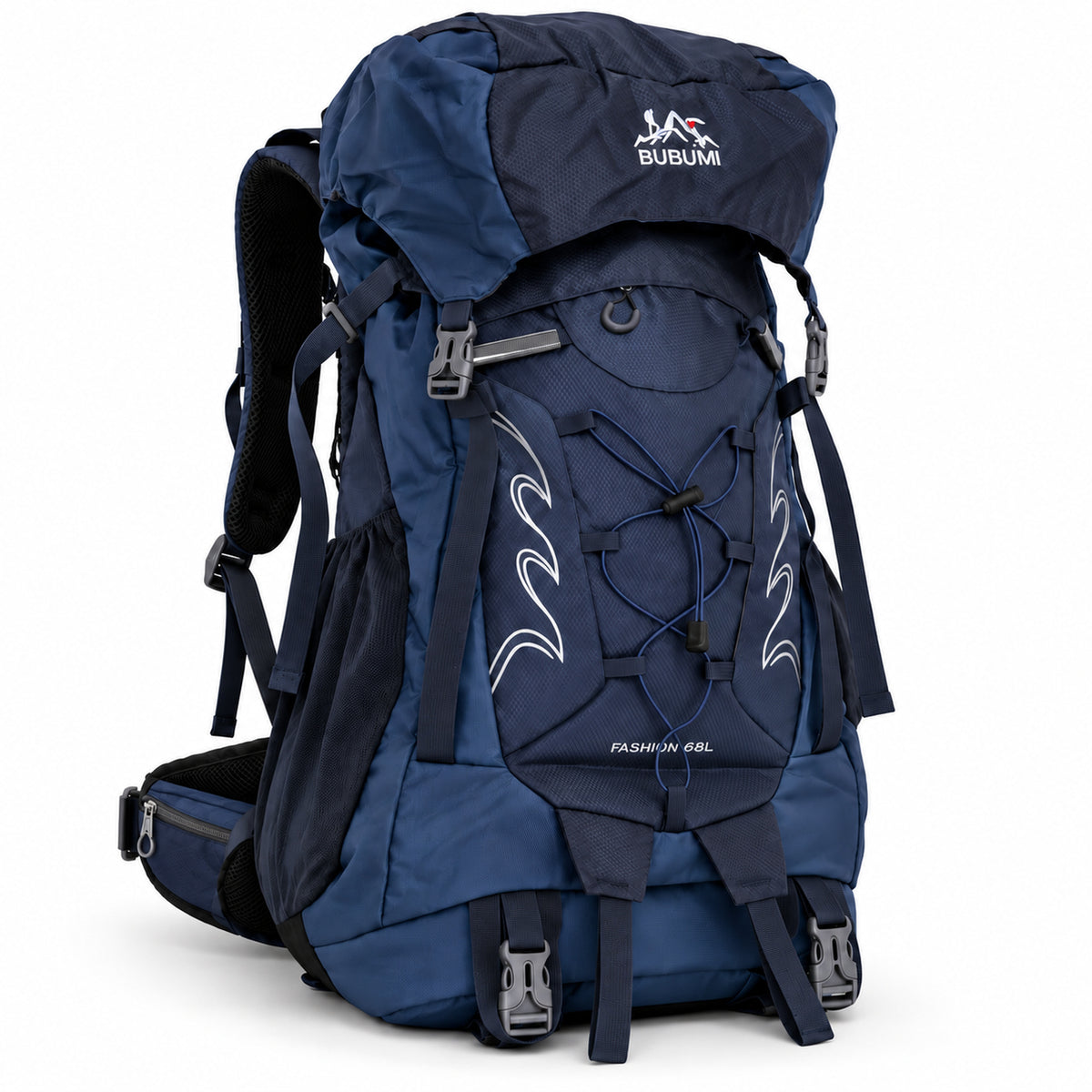 BUBUMI 68L Hiking Backpack with Rain Cover – Lightweight Camping & Travel Rucksack
