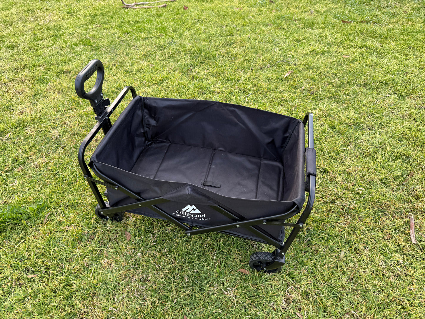 Black camping trolley cart