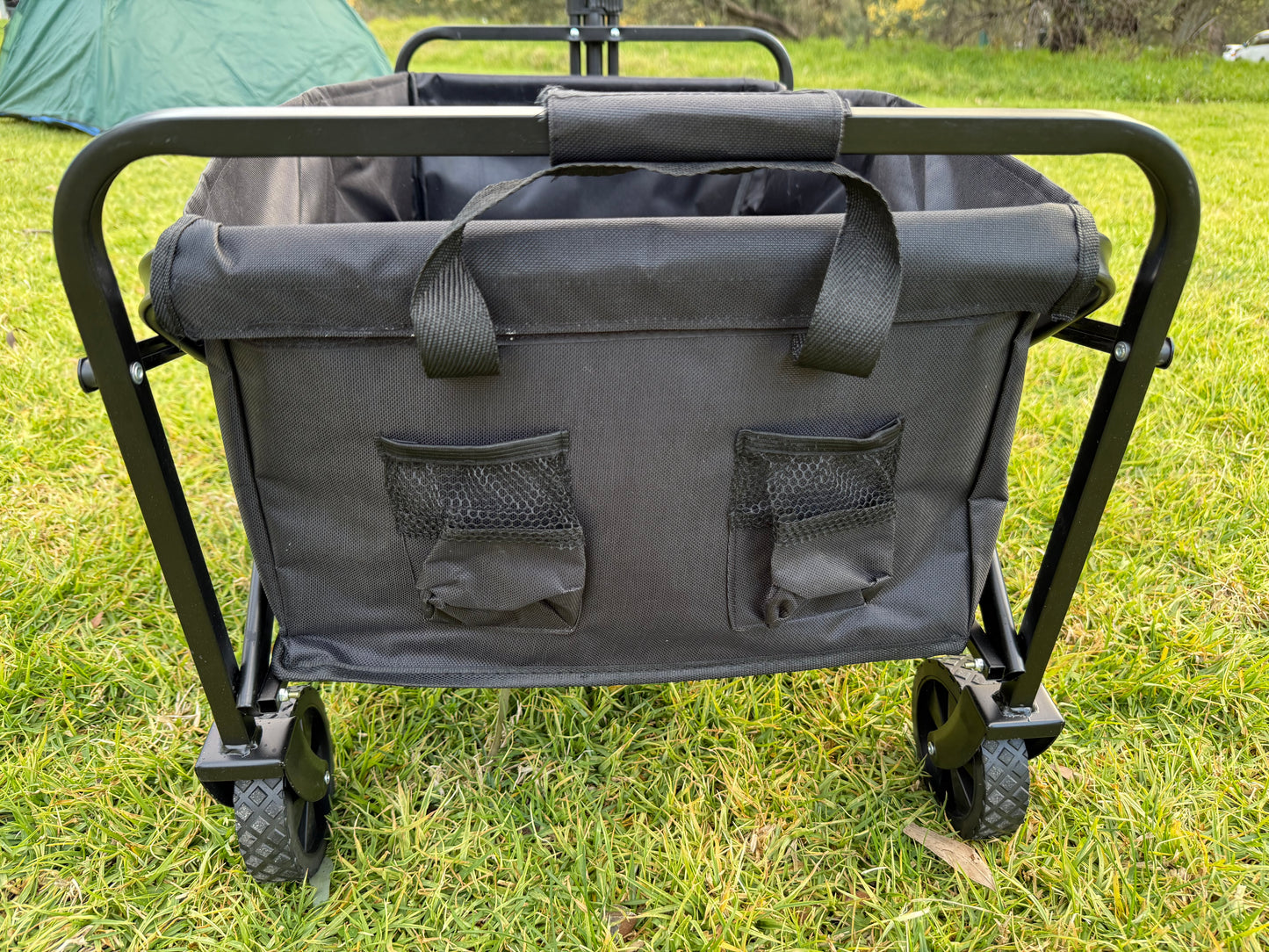 Black camping trolley cart